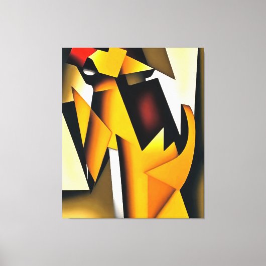 De staart die het Abstracte gedeelte van de Dog be Canvas Afdruk (Voorkant)