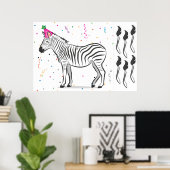 De staart op de Zebra Poster (Thuiskantoor)