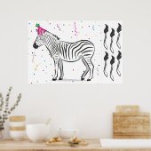 De staart op de Zebra Poster (Keuken)
