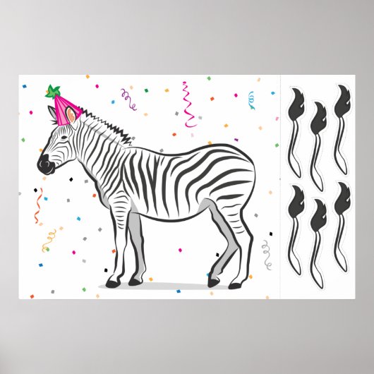 De staart op de Zebra Poster (Voorkant)