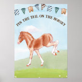 De staart op het paardenspel voor kinderen poster (Voorkant)