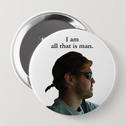 De staart ronde button 4,0 cm (Voorkant /achterkant)