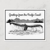 De staart van de walvis briefkaart (Voorkant)