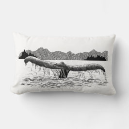 De staart van de walvis kussen