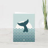 De Staart van de Walvis van het huwelijk dankt u Bedankkaart (Achterkant)