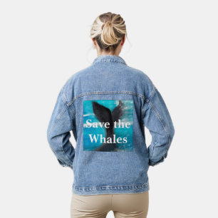 De staart van een walvis - Save the Whales Denim Jacket
