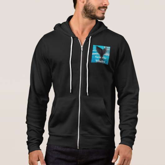 De staart van een walvis - Save the Whales Hoodie (Voorkant)