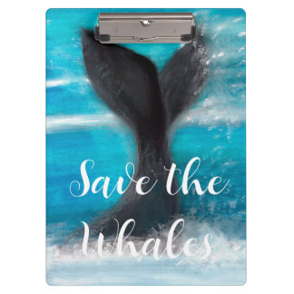 De staart van een walvis - Save the Whales Klembord