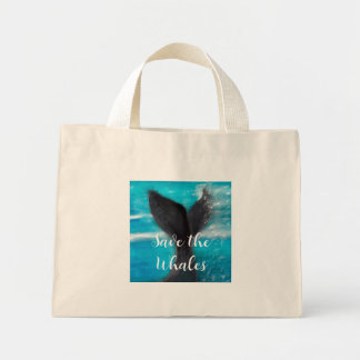 De staart van een walvis - Save the Whales Mini Tote Bag