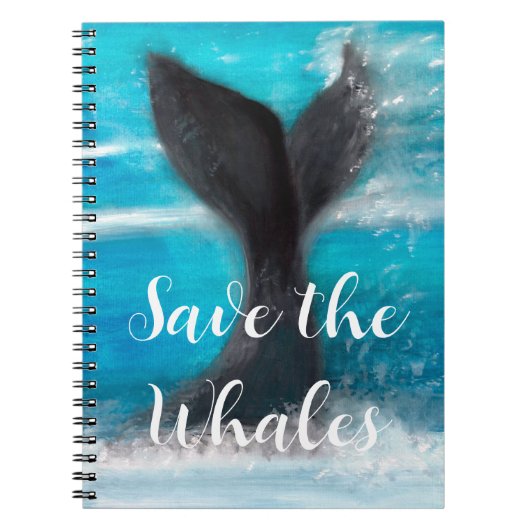 De staart van een walvis - Save the Whales Notitieboek (Voorkant)