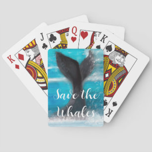 De staart van een walvis - Save the Whales Pokerkaarten