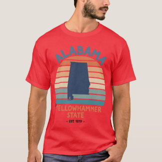 De staat Alabama Alabama De Yellowhammer Staat T-shirt
