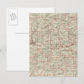 De staat Alabama Briefkaart (Voorkant / Achterkant)