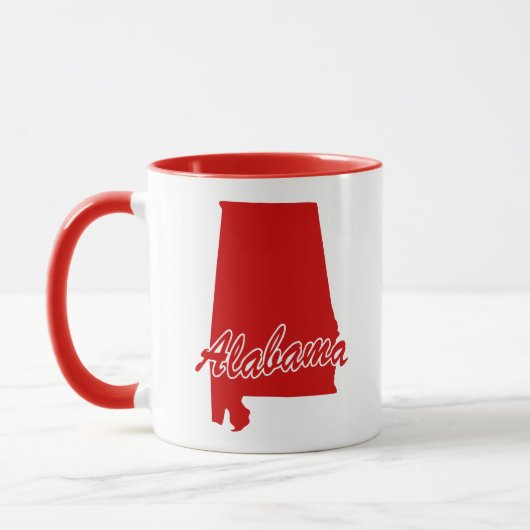 De staat Alabama Shape Red Mok (Links)