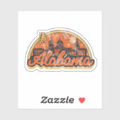 De staat Alabama Sticker (Vel)