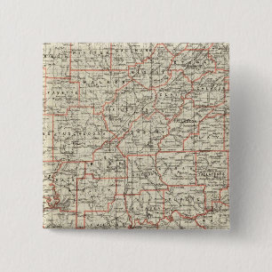De staat Alabama Vierkante Button 5,1 Cm