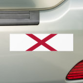 De staat Alabama vlag Bumpersticker (Op auto)
