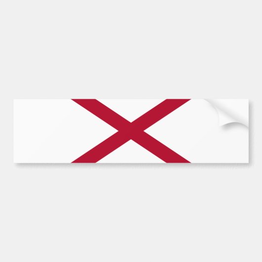 De staat Alabama vlag Bumpersticker (Voorkant)