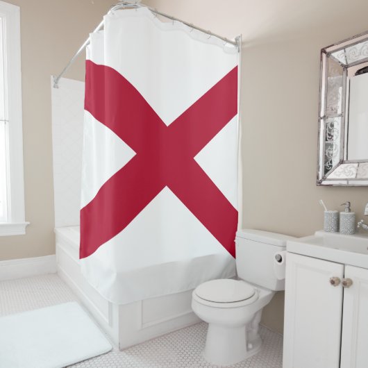 De staat Alabama vlag Douchegordijn (In situ)