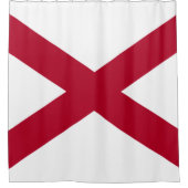 De staat Alabama vlag Douchegordijn (Voorkant)