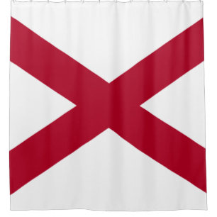 De staat Alabama vlag Douchegordijn