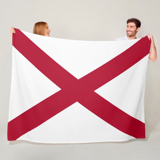 De staat Alabama vlag Fleece Deken (In situ)