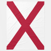 De staat Alabama vlag Fleece Deken (Voorkant)
