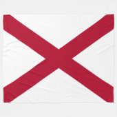 De staat Alabama vlag Fleece Deken (Voorkant (Horizontaal))