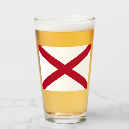 De staat Alabama vlag Glas (Voorkant gevuld)