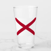 De staat Alabama vlag Glas (Voorkant)