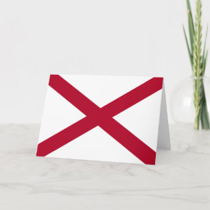 De staat Alabama vlag Kaart