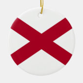 De staat Alabama vlag Keramisch Ornament (Voorkant)