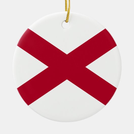 De staat Alabama vlag Keramisch Ornament (Voorkant)