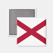 De staat Alabama vlag Magneet (Voorkant / Achterkant)