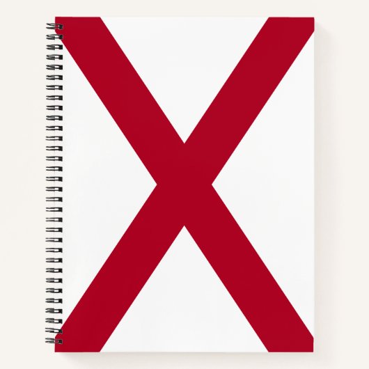 De staat Alabama vlag Notitieboek (Voorkant)