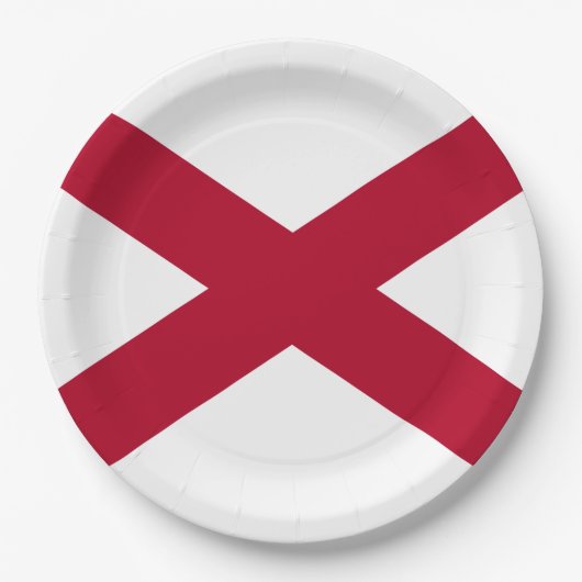 De staat Alabama vlag Papieren Bordje (Voorkant)