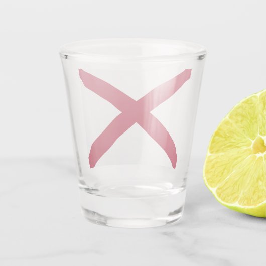 De staat Alabama vlag Shot Glas (Achterkant)