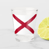 De staat Alabama vlag Shot Glas (Voorkant)