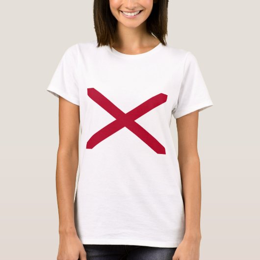 De staat Alabama vlag T-shirt (Voorkant)
