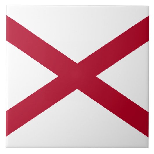 De staat Alabama vlag Tegeltje (Voorkant)