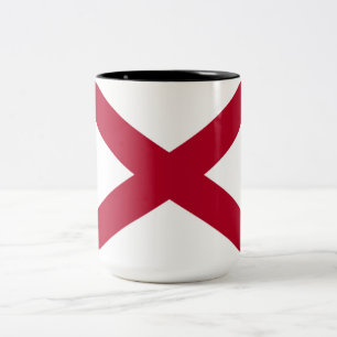 De staat Alabama vlag Tweekleurige Koffiemok