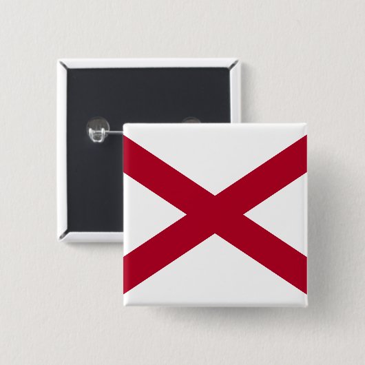 De staat Alabama vlag Vierkante Button 5,1 Cm (Voorkant /achterkant)
