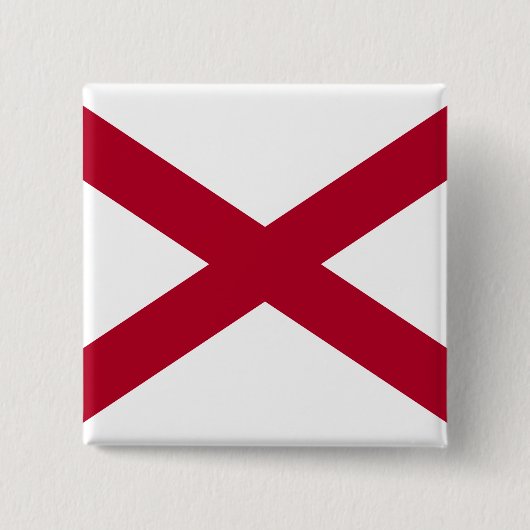 De staat Alabama vlag Vierkante Button 5,1 Cm (Voorkant)
