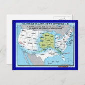 de staat Alaska Briefkaart (Voorkant / Achterkant)