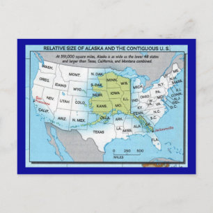 de staat Alaska Briefkaart