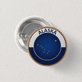 De staat Alaska Flag Seal Button (Voorkant /achterkant)