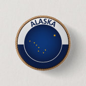 De staat Alaska Flag Seal Button (Voorkant)
