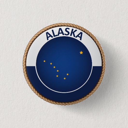 De staat Alaska Flag Seal Button (Voorkant)