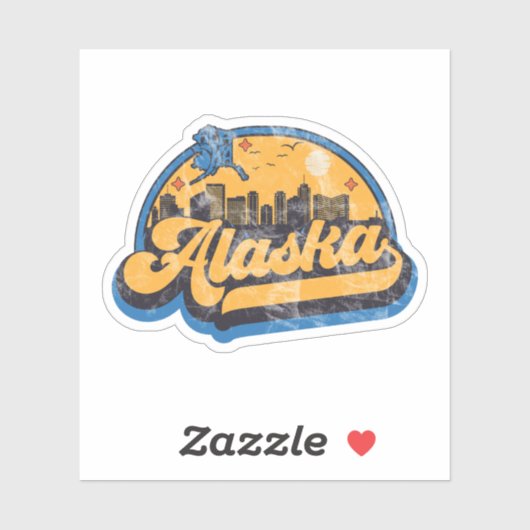 De staat Alaska Sticker (Vel)