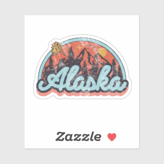 De staat Alaska Sticker (Vel)